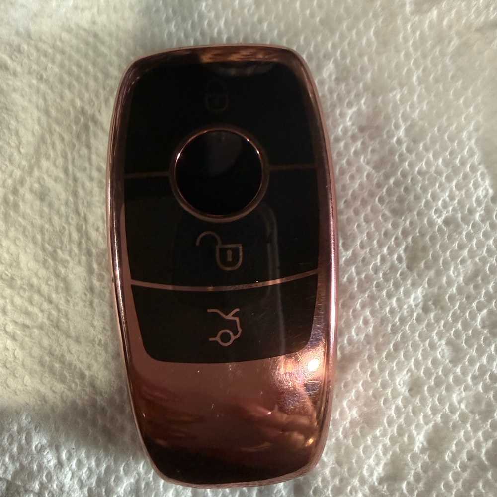 Mercedes Benz Metallic Rose Gold Remote Key Fob Cover